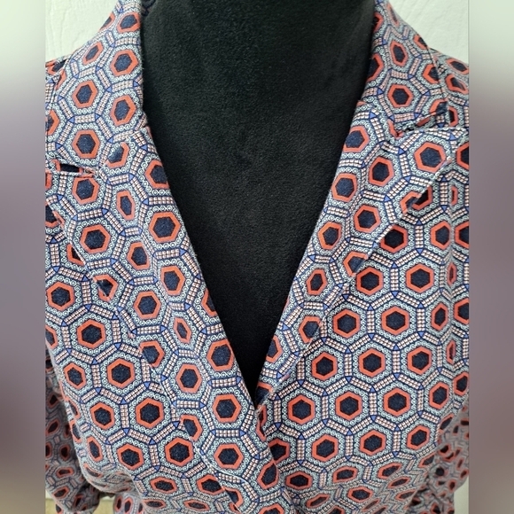 Ellen Tracy Art Deco Jacket  Size L - Picture 2 of 11